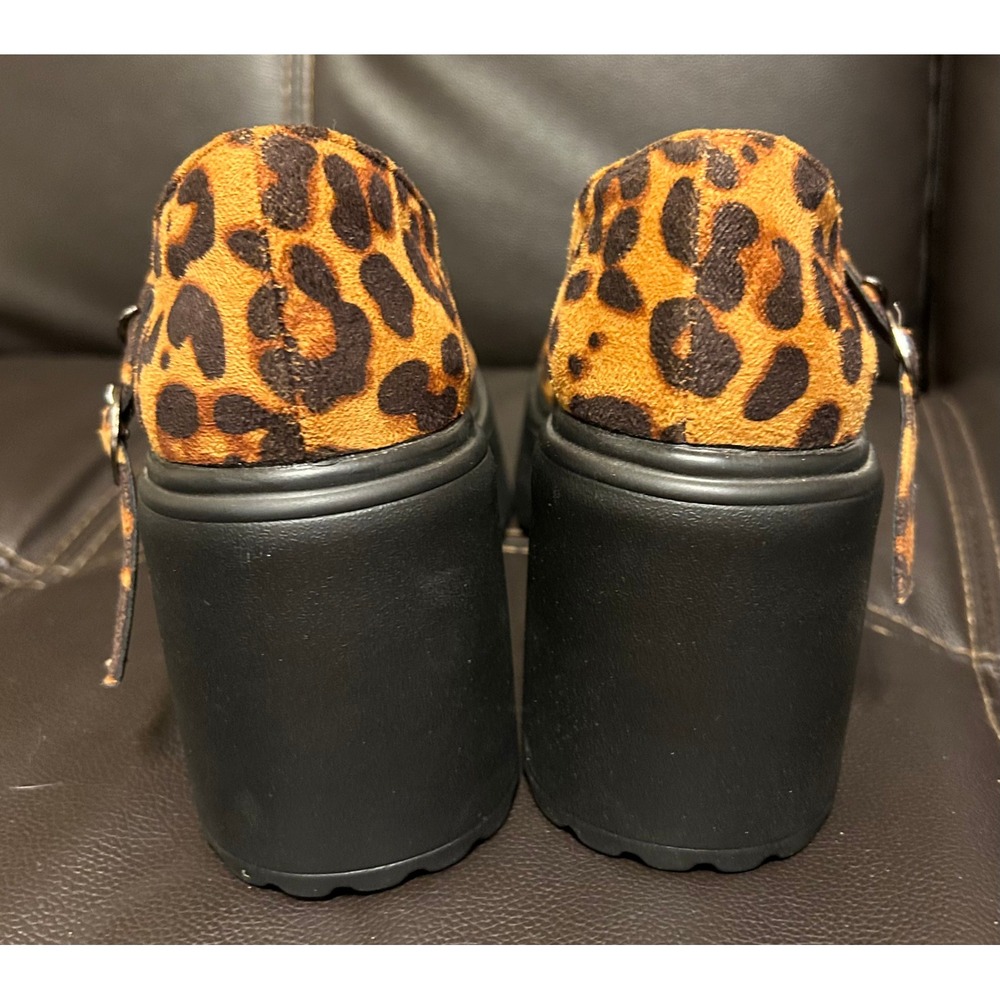 NWOT Leopard Print Chunky Sole Platform MaryJanes. Women's Size EU 39/US 8 - Picture 6 of 16
